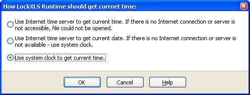Excel File Compiler time options